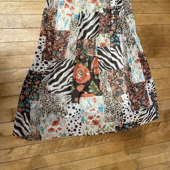 Grass Collection Dress Women’s Size Medium Off Shoulder Maxi Fit N Flare Floral - Picture 7 of 12